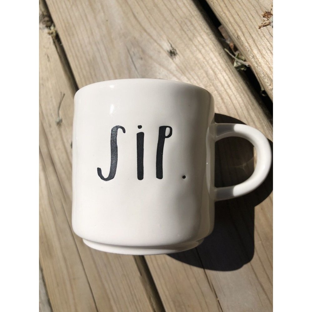 Rae Dunn SIP Coffee Tea Mug Artisan Collection by Magenta White / Black Letters
